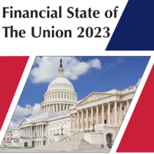 Financial State of the Union 2023 with Congress building in DC Financial State of the Union 2023 with Congress building in DC